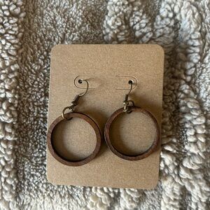 Elegant Brown Hoop Earrings